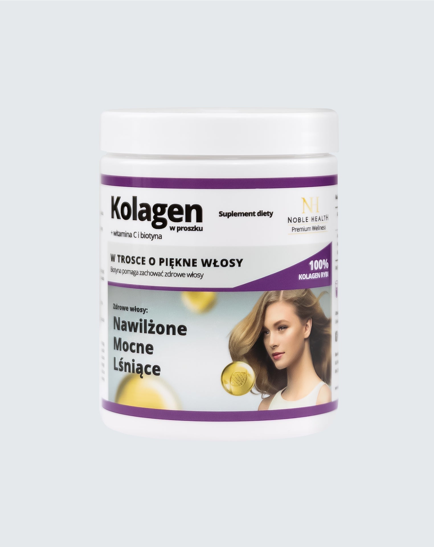 Collageen + vitamine C en biotinepoeder - Noble Health Gezonde, mooie huid en haar