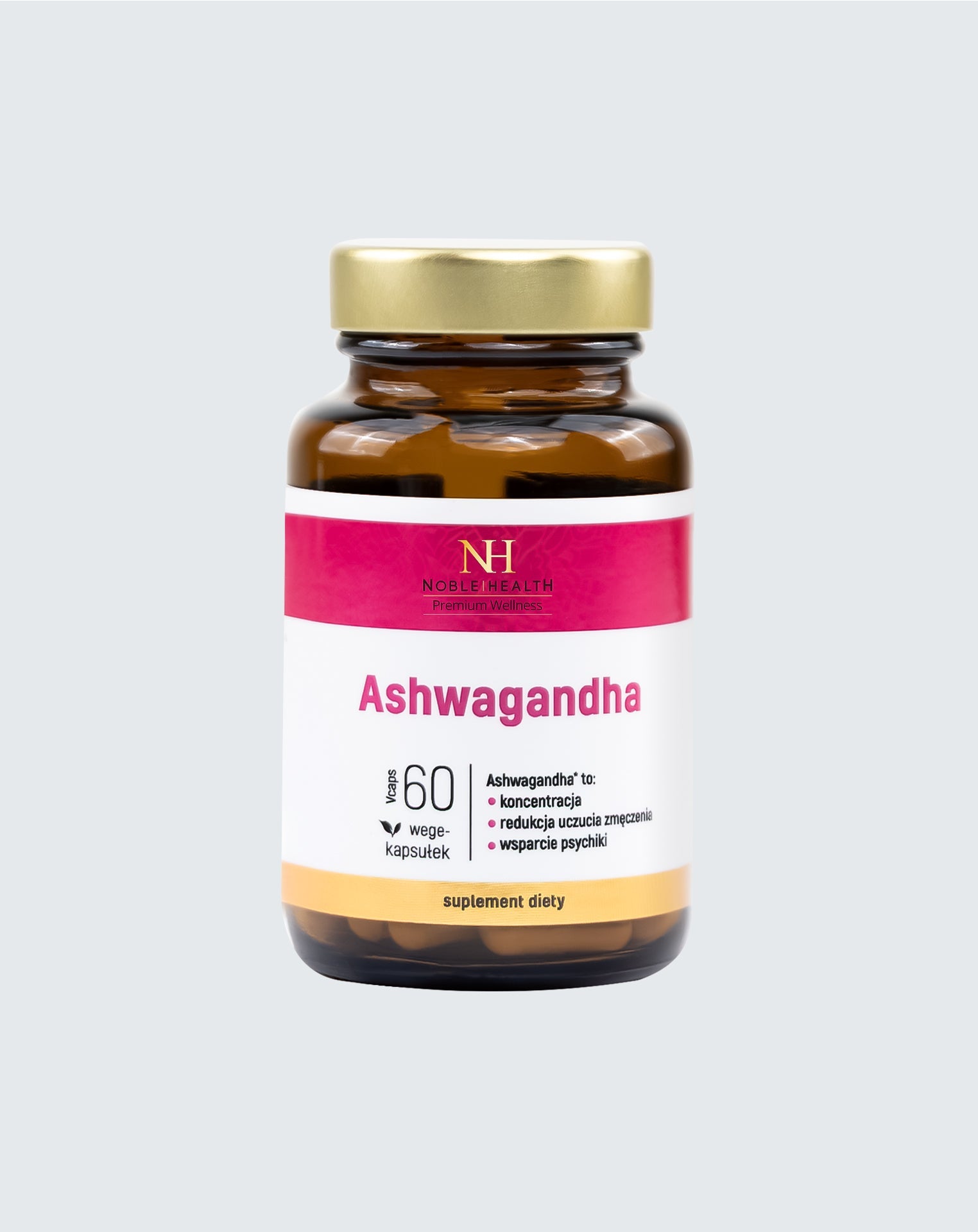 Ashwagandha Noble Health vegan 60 stuks Indiase ginseng geheugenstress