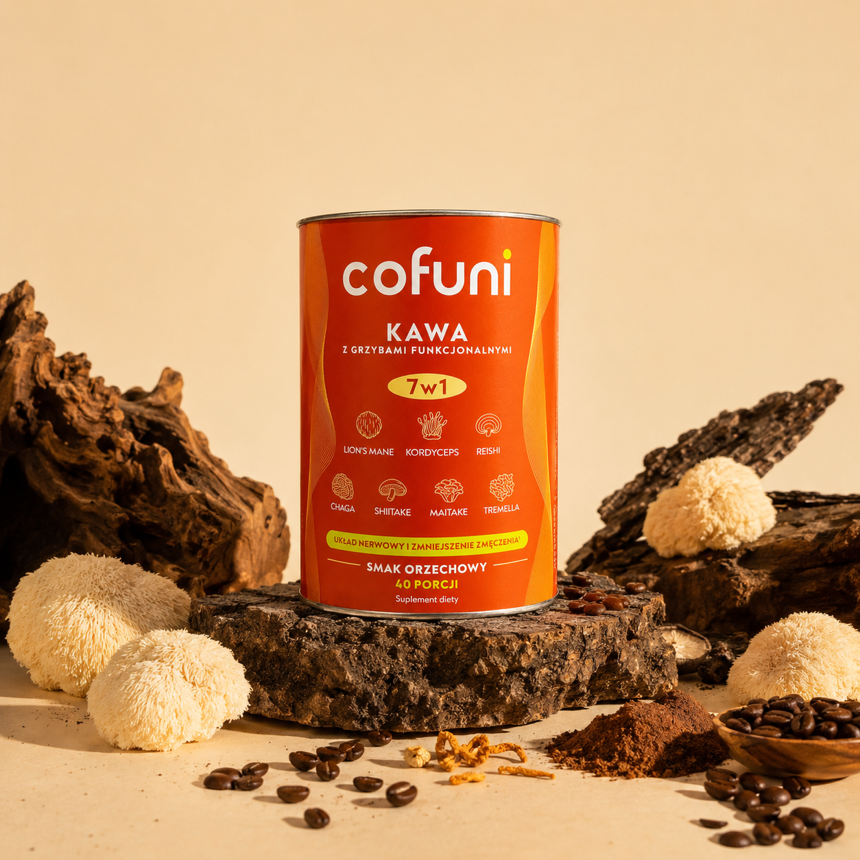 Cofuni - champignonkoffie met adaptogenen